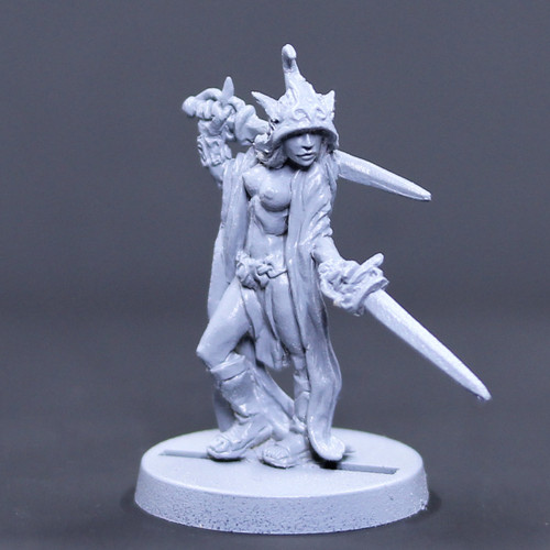 Female Red Man with two swords