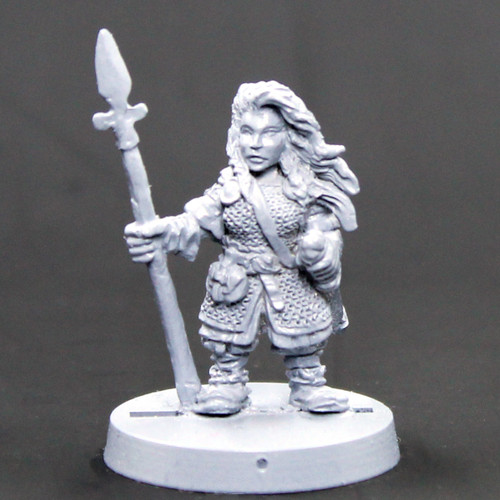 Female Dwarven warrior with spear