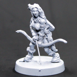 Female barbarian with bow