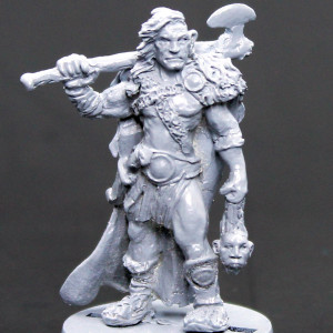 Barbarian with axe and severed head