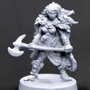 Female barbarian with great axe