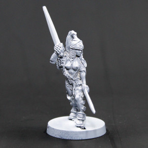 Kat Female Barbarian with two swords at ready