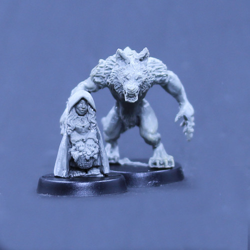 Little Red and Big Bad/ Halfling Witch and Werewolf companion