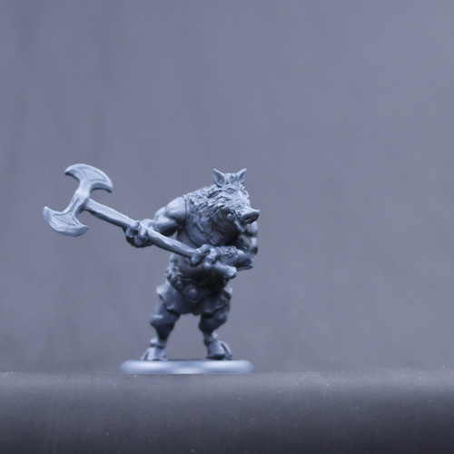 Circie children/ Pig ogre with two handed axe.