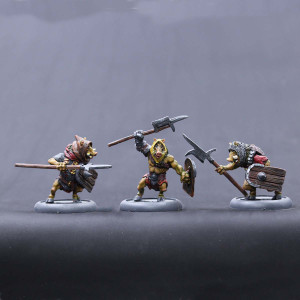 Pig face orcs with polearms
