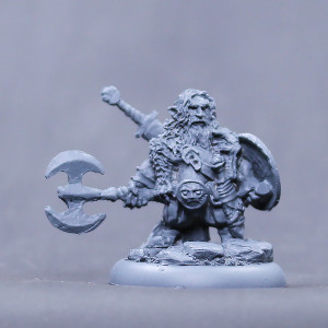 Leif Njal /Troll hunter with double bladed battle axe