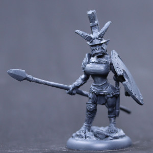 Female Great Orc Spear and shield 2
