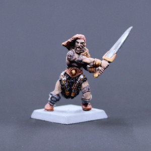 Barbarian swinging great sword