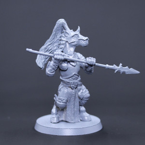 Chess knight with spear
