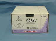 Ethicon J724D Vicryl Suture, 0, 8 x 18", CTX Taper Needle