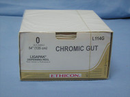 Ethicon L114G Chromic Gut Suture, Size 0, 54", LIGAPAK