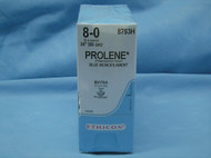 Ethicon 8753H Prolene Suture, 8-0, BV175-8 Taper Needle, Double Armed