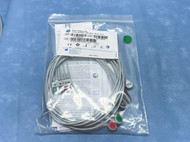 GE 2106395-002 ECG Leadwire Set, 6 Lead, Snap, 130cm, New, Authentic OEM