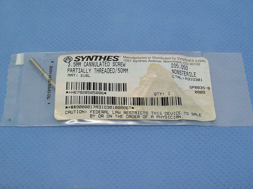 Synthes 3.5mm Cannulated Screw 205.050