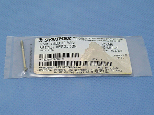 Synthes 3.5mm Cannulated Screw 205.036
