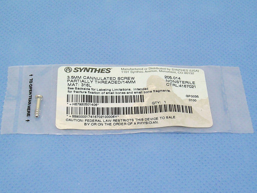 Synthes Cannulated Screw 205.014