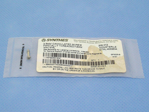 Synthes Cannulated Screw 205.012
