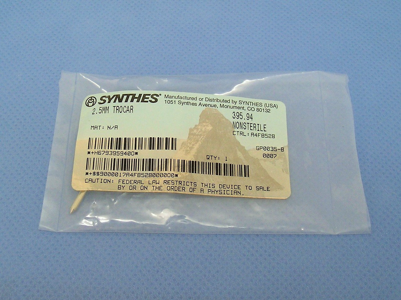Synthes 395.94 2.5mm Trocar - DA-Medical