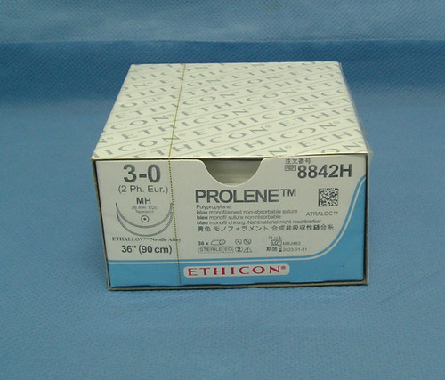 Ethicon 8842H Prolene Suture, 3-0, 36