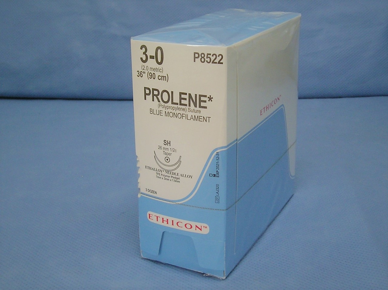 Ethicon P8522, Prolene Suture, 3-0, 36