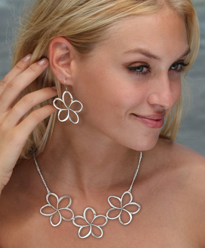 Pua Melia Necklace and Earring Set