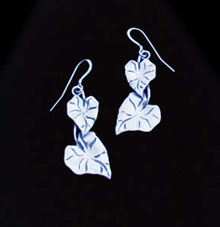 silver leaf earrings
