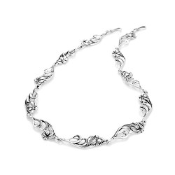 Lily Vine Necklace in Sterling Silver