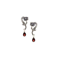Nouveau Rose Post Earrings with 1 Carat Gemstones