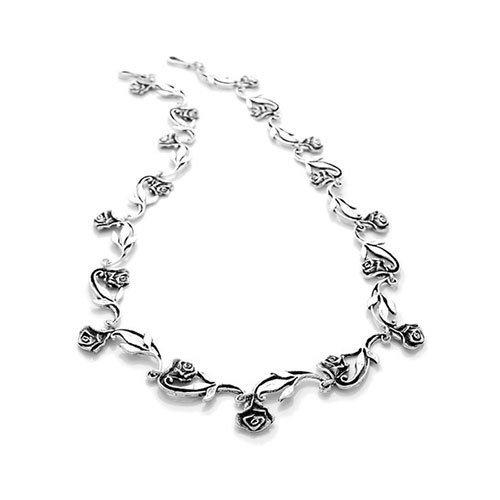 Rose Necklace Silver
