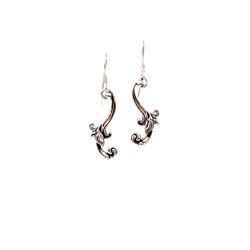 Trumpet Flower Earrings in Sterling Silver