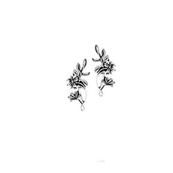 Wildflower Silver Post Earrings