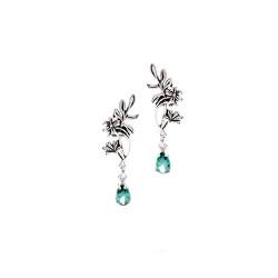 Wildflower Post Earrings with 1 Carat Gemstones