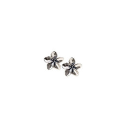 Silver Plumeria Earrings

