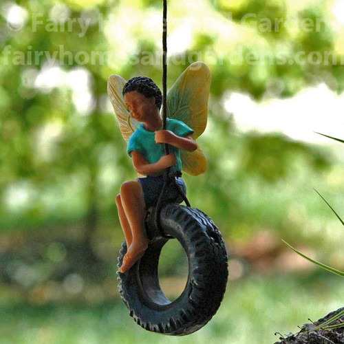 Fairy Boy on Tire Swing