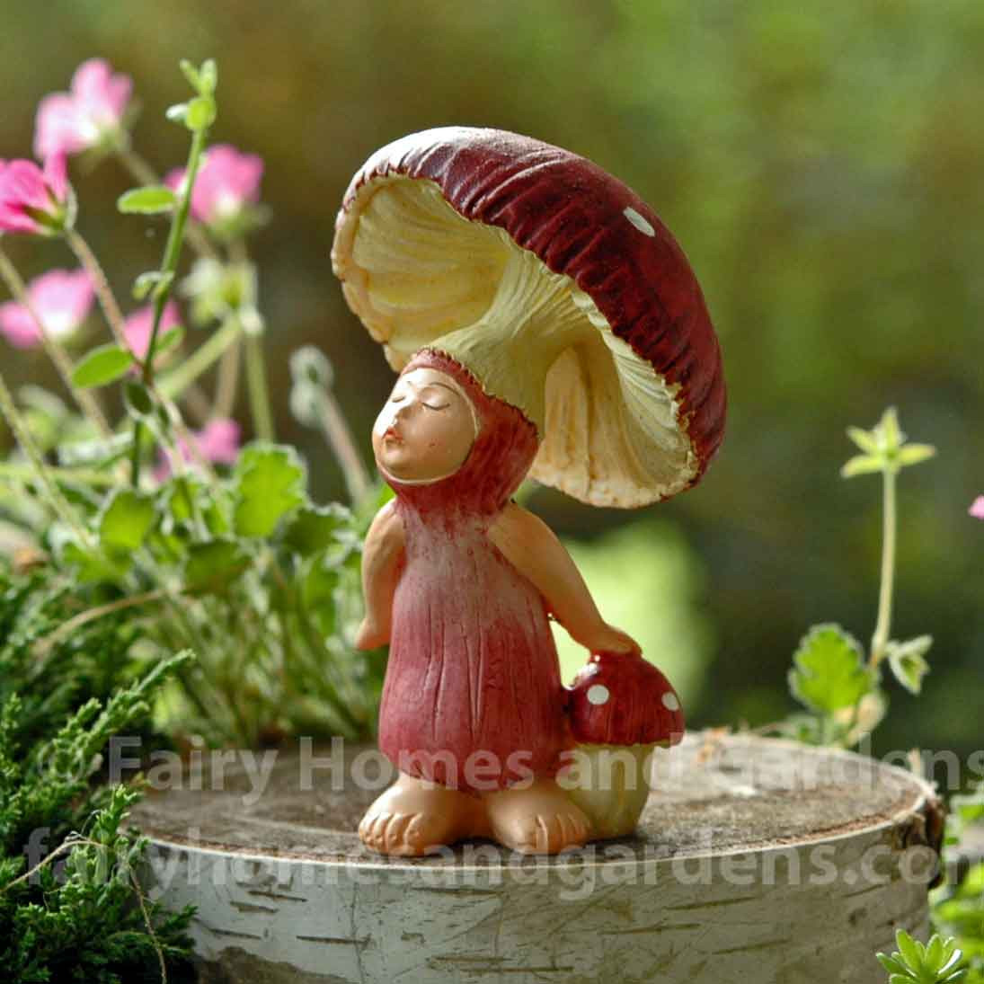 Miniature Figurine FAIRY GARDEN ~ Sleeping Shroomie Mushroom Fairy Babies ~ NEW