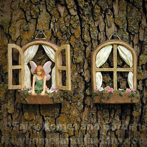 Woodland Knoll Fairy Garden Windows - Set of Two