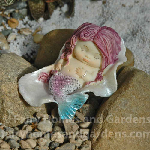 Little Mermaid Sleeping in a Seashell