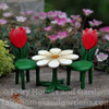 Miniature Flower Table and Tulip chairs