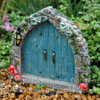 Miniature Blue Cobblestone Fairy Door