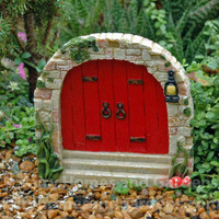 Red Cobblestone Fairy Door