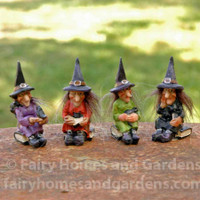 Miniature Fairy Garden Halloween Witch Hat w/ Broom Buy 3 Save $5 