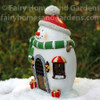 LED Snowman Fairy House - Side View