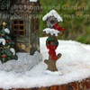 Miniature Holiday Bird House shown with Holiday Pine House