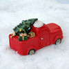 Miniature Red Christmas Truck - Back View