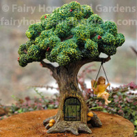 Woodland Knoll Tree with Fairy on a Swing