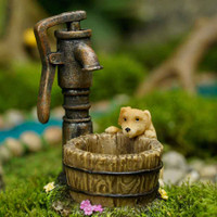Miniature Puppy at the Well