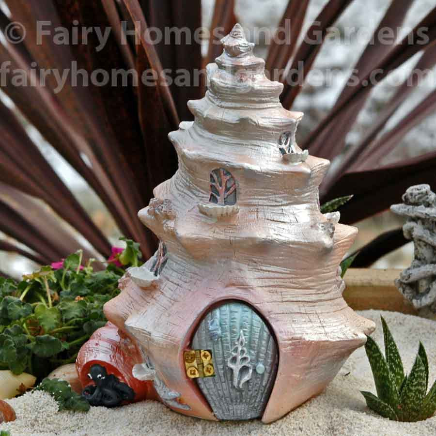 Beach Themed Miniature Garden Accessories Sea Shell House