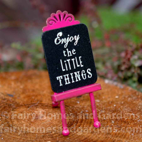 Miniature "Enjoy the Little Things" Fairy Garden Sign
