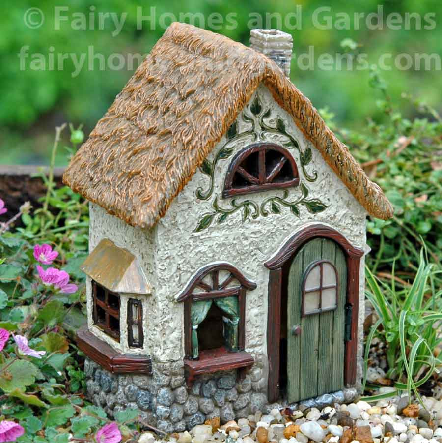 Miniature Dollhouse FAIRY GARDEN Accessories Shingletown Cottage Fairy House 