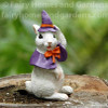 Miniature Bunny in a Witch Costume